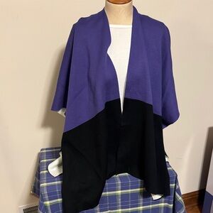 Mia Reis reversible knit shawl - cape